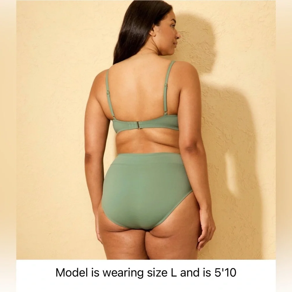 Women’s smoothing banded high waist full coverage bikini bottom